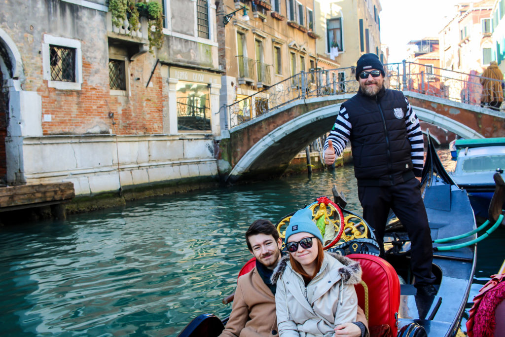 Our gondolier took a photo with us after our tour
